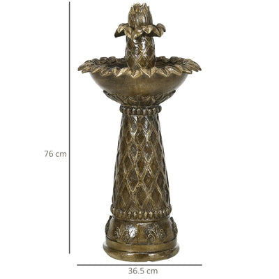 2-Tier Outdoor Waterfall Fountain