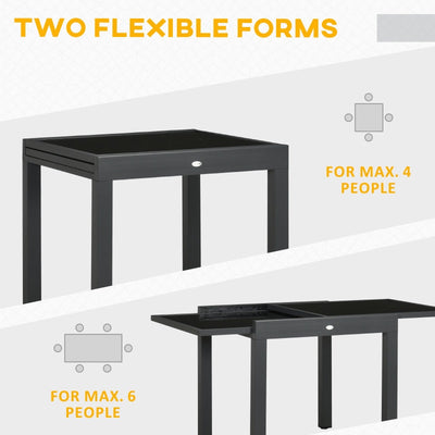 Extending Garden Table- Black