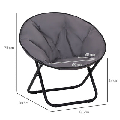 Folding Saucer Moon Chair -Grey