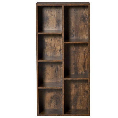 Seven-Compartment Bookcase - Wood-Effect