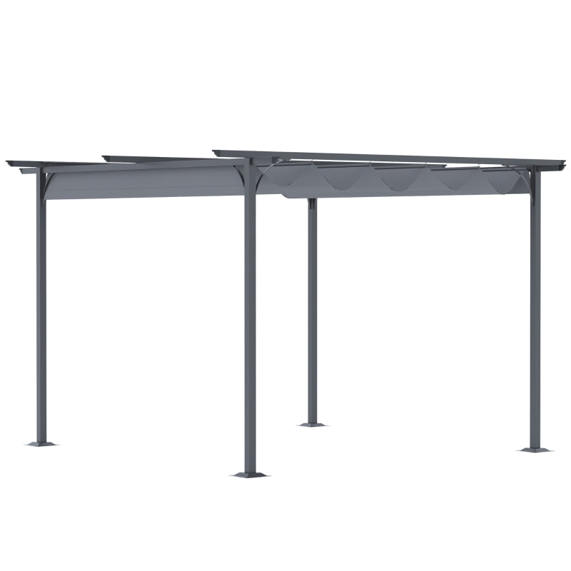 Metal Pergola Gazebo Awning - Grey