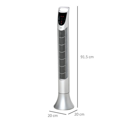 36'' Freestanding Tower Fan, Silver