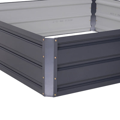 Square Raised Garden Bed Box - Grey