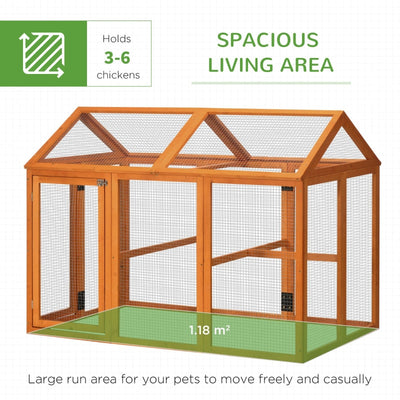 Large Chicken Run, Wooden Coop, With Combinable Design - Effect