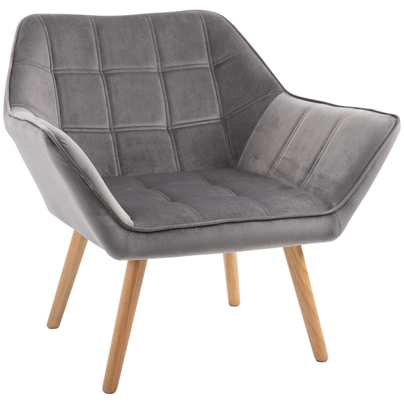 Armchair Accent Wide Arms , Grey