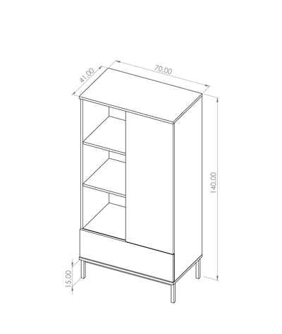 Querty 03 Display Cabinet