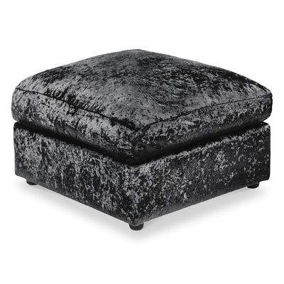 Arabia Crushed Velvet 3 Seater Sofa - Black