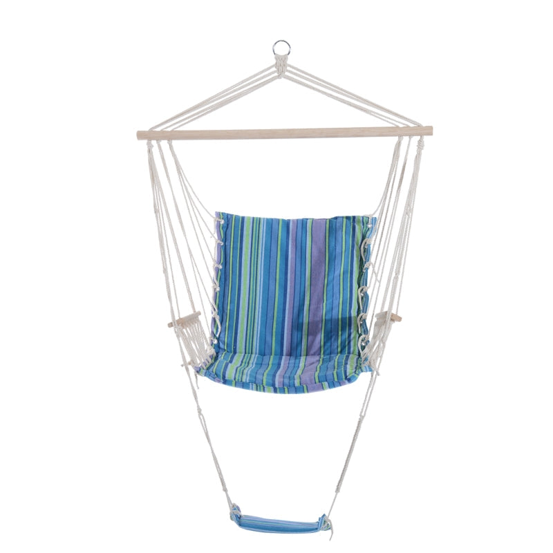 Outdoor Hammock Hanging Rope Chair - (Blue)