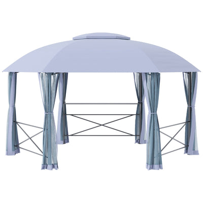 Patio Metal Gazebo Canopy- Grey