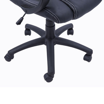 PU Leather Home Office Gaming Chair W/ Adjustable Height - Black/Green