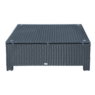 Rattan Coffee Table - Black