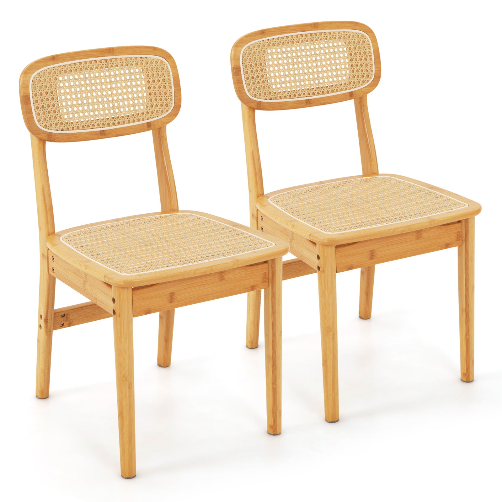 Rattan dining deals chair set