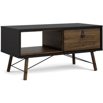 Richmond Matt Black and Walnut Coffee Table