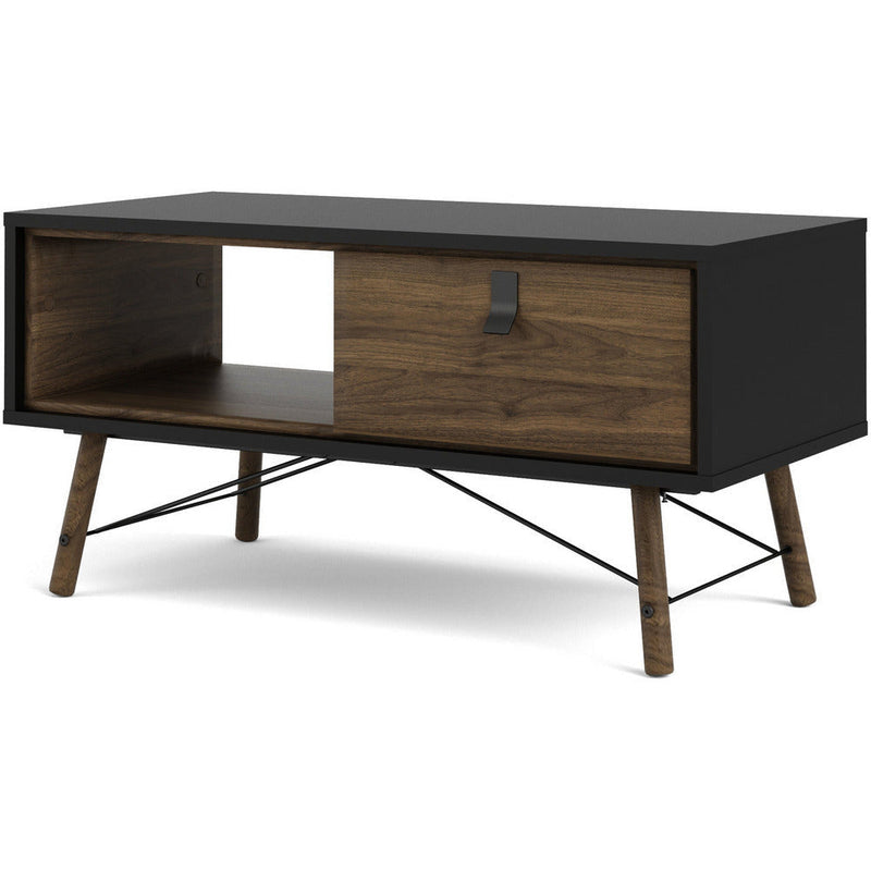 Richmond Matt Black and Walnut Coffee Table