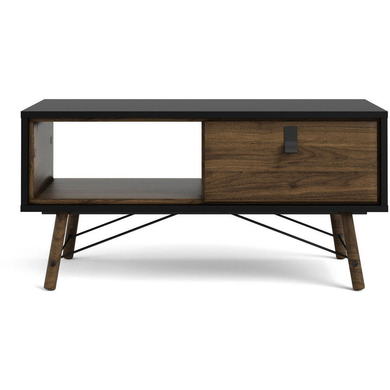 Richmond Matt Black and Walnut Coffee Table