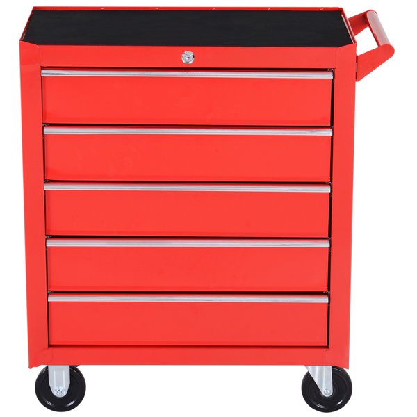 5 Drawers Roller Tool Cabinet - Red