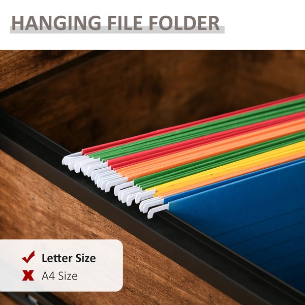 Rolling File Cabinet W/ Drawer, Hanging Folder, Organizer Letter Size