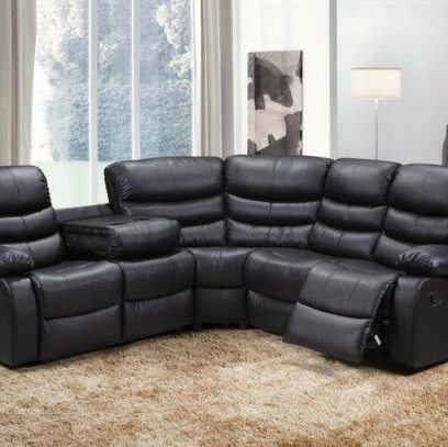 Black couch deals with cup holders