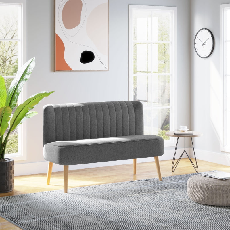 Modern Double Seat Sofa , Dark Grey