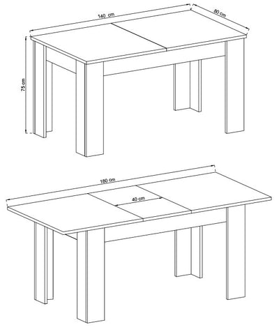 Sky - Extending Dining Table