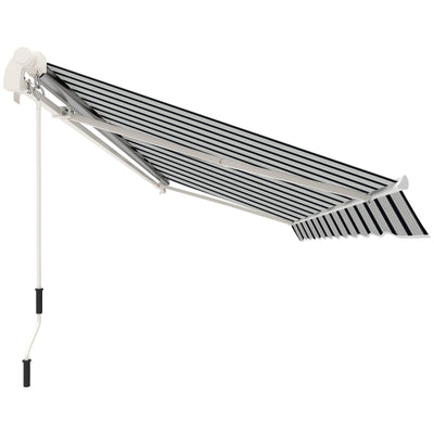 Manual Retractable Awning, 4x3 M-Blue/White