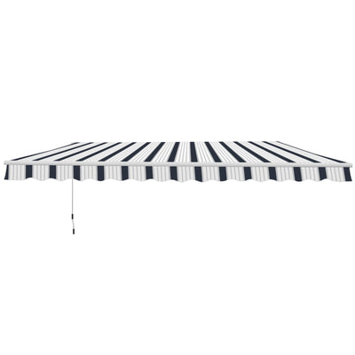 Manual Retractable Awning, 4x3 M-Blue/White