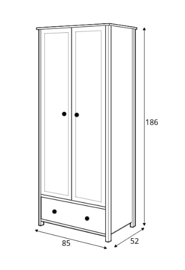 Story SO-12 2 Door Wardrobe