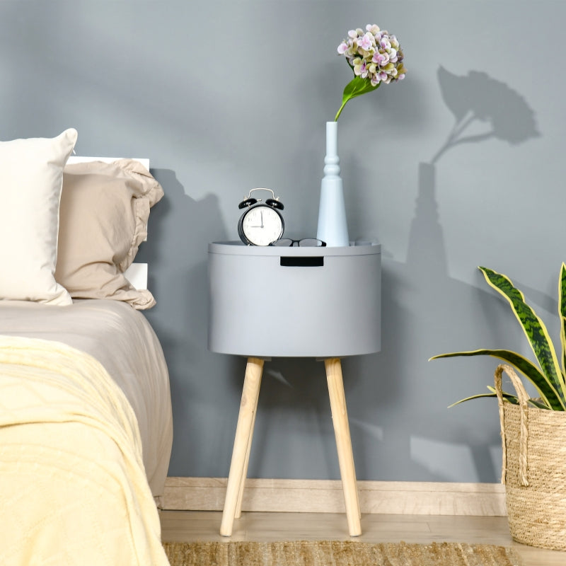 Modern Side Table With Hidden Storage Space