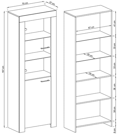 Sky - Tall Display Cabinet