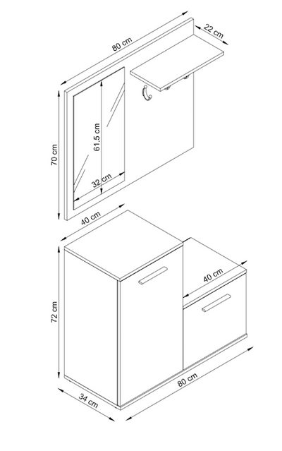 Monti Hallway Set