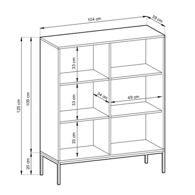 Nova High board Cabinet 104cm