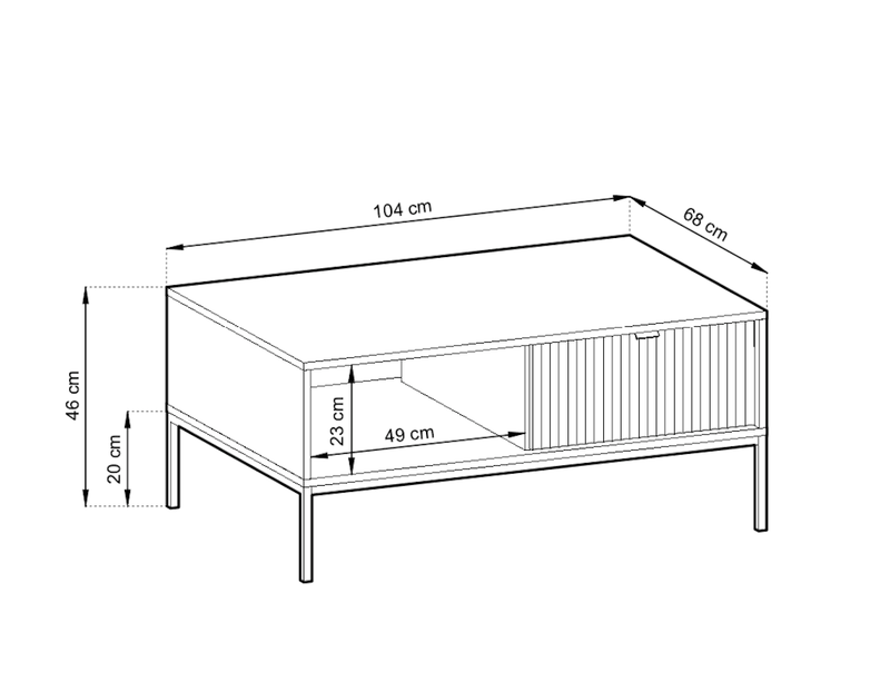 Nova Coffee Table 104cm