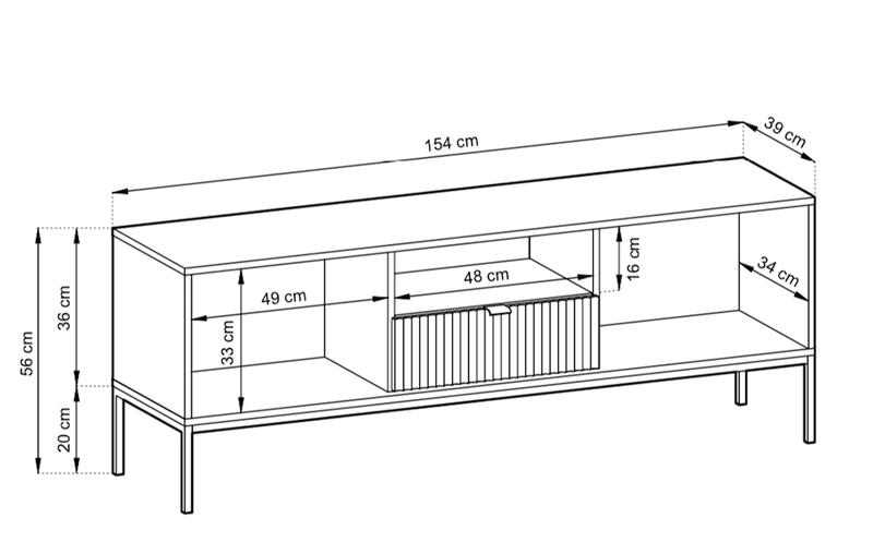 Vano TV Cabinet 154cm