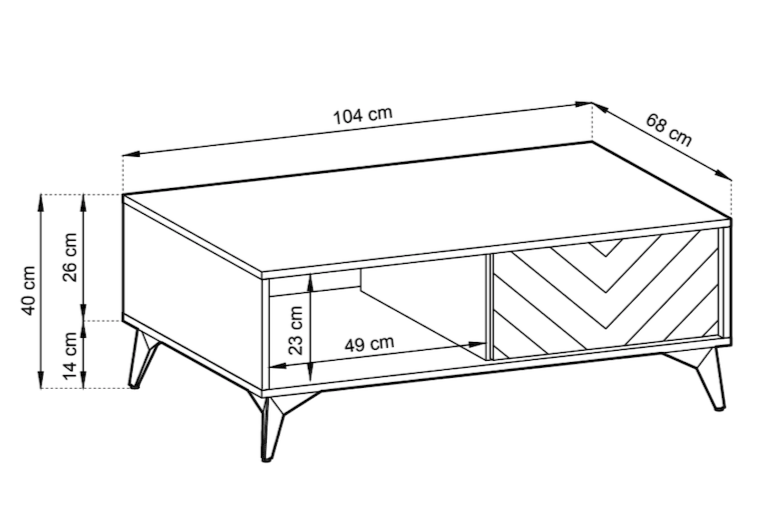 Diamond Coffee Table 104cm