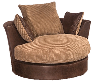 Aruba Fabric 3 Seater and 2 Seater Sofa Set - Brown and Beige