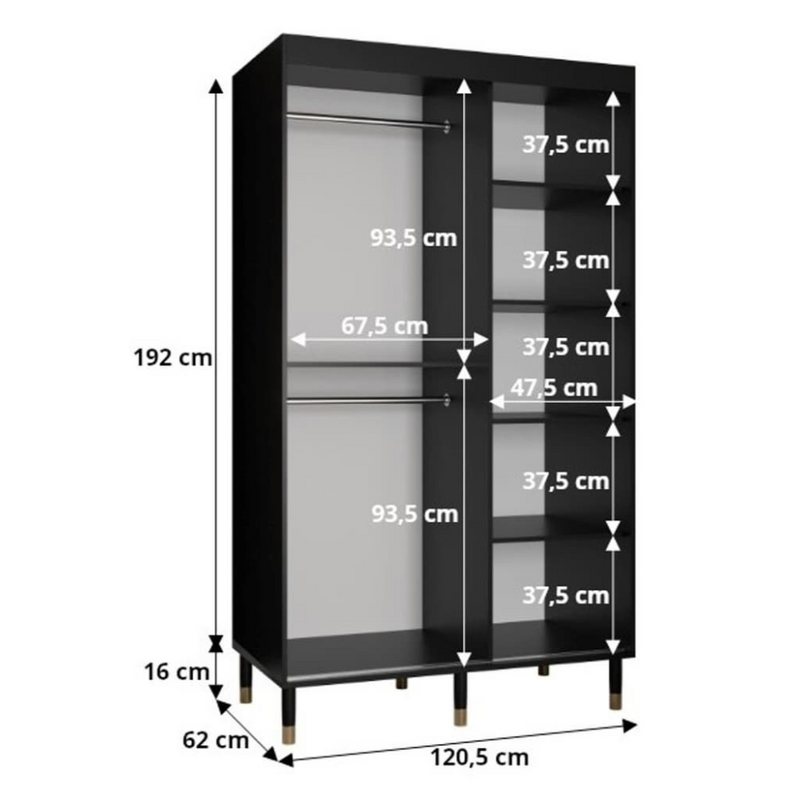 Avesta I Sliding Door Wardrobe 120cm