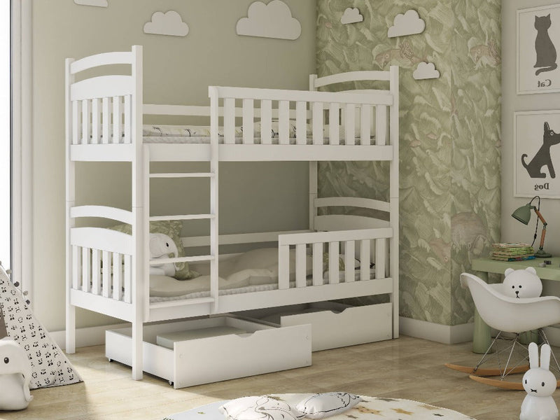 Wooden Bunk Bed Sebus with Storage