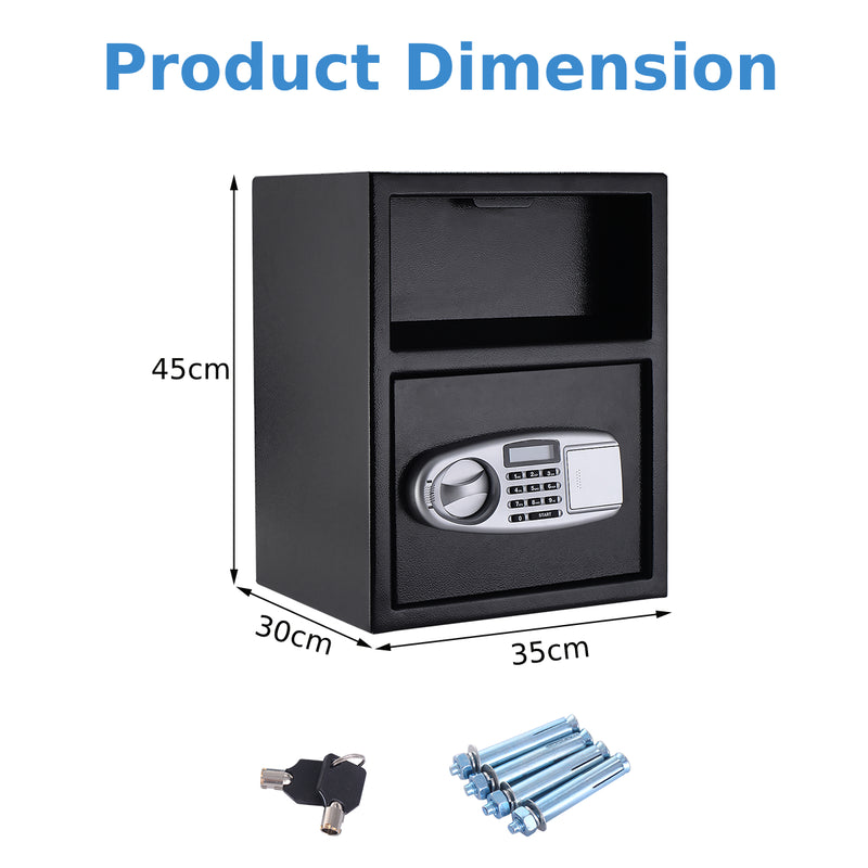 Electronic Security Safe Box with 2 Manual Override Keys for Home Office