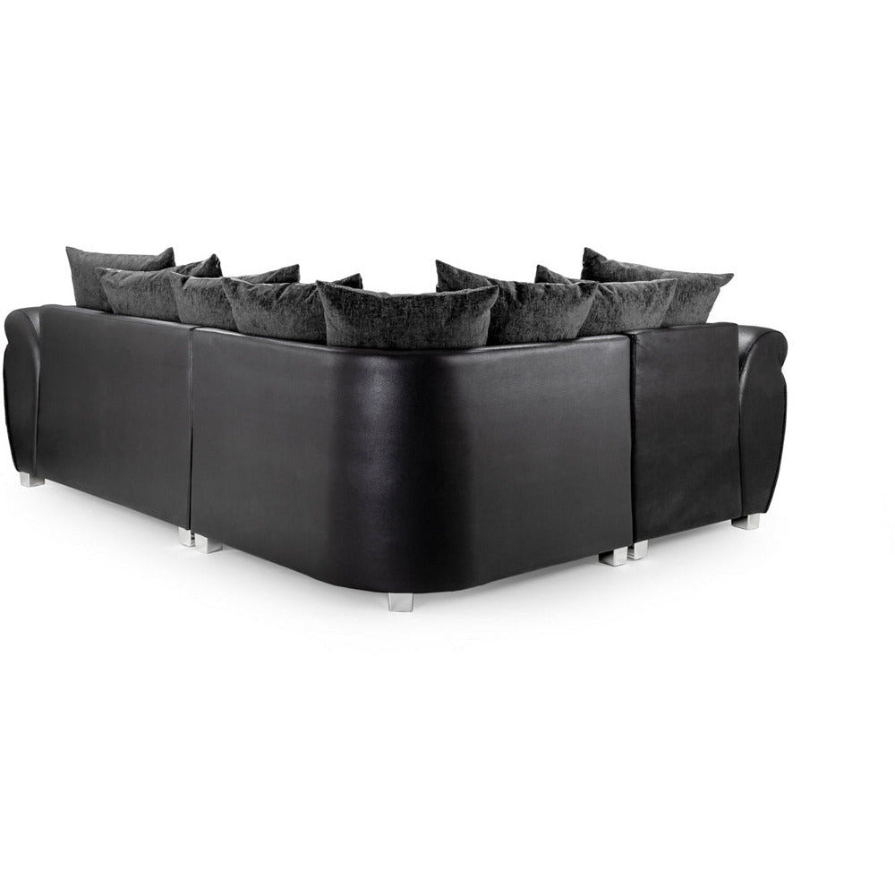 Shannon Black and Grey Corner Sofa Infyniti Home