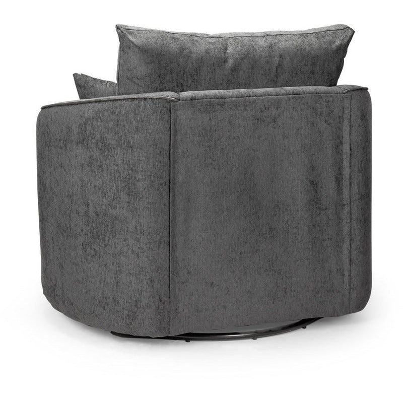 Shannon Black and Grey Swivel Chair