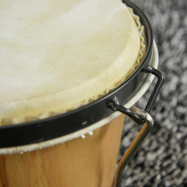 Sheepskin Bongo Drums W/ Tuning Wrench