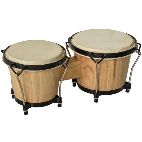 Sheepskin Bongo Drums W/ Tuning Wrench