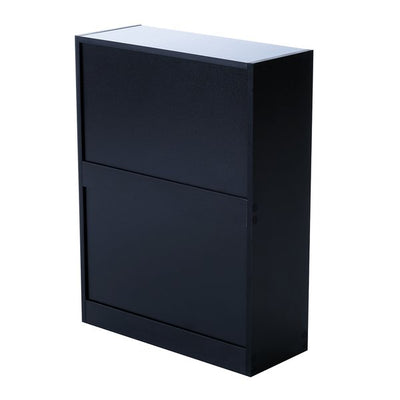 60Lx24Dx80H Cm. Shoe Cabinet - Black/White