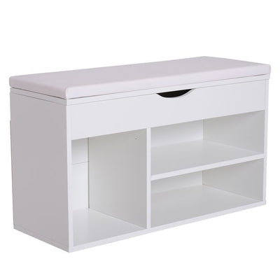 Shoe Cabinet, 80Lx30Wx47H Cm, Particle Board - White