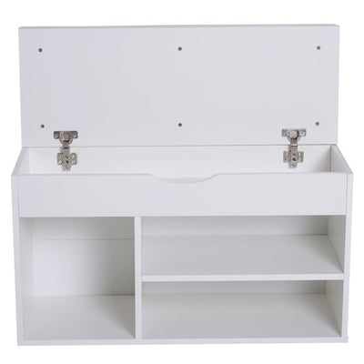 Shoe Cabinet, 80Lx30Wx47H Cm, Particle Board - White