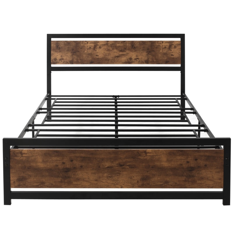 King Size Metal Bed Frame With Headboard And Footboard