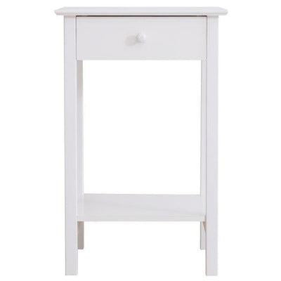 Side Table, 39Lx39Wx61H Cm, Particle Board, MDF - White