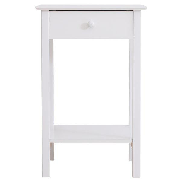 Side Table, 39Lx39Wx61H Cm, Particle Board, MDF - White