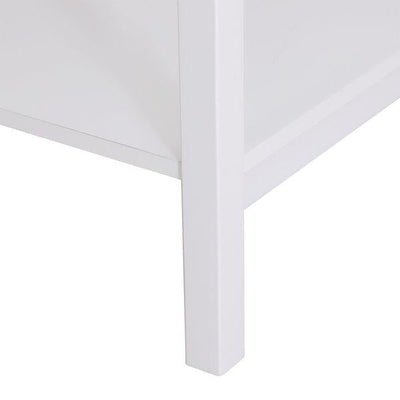 Side Table, 39Lx39Wx61H Cm, Particle Board, MDF - White