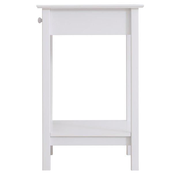 Side Table, 39Lx39Wx61H Cm, Particle Board, MDF - White